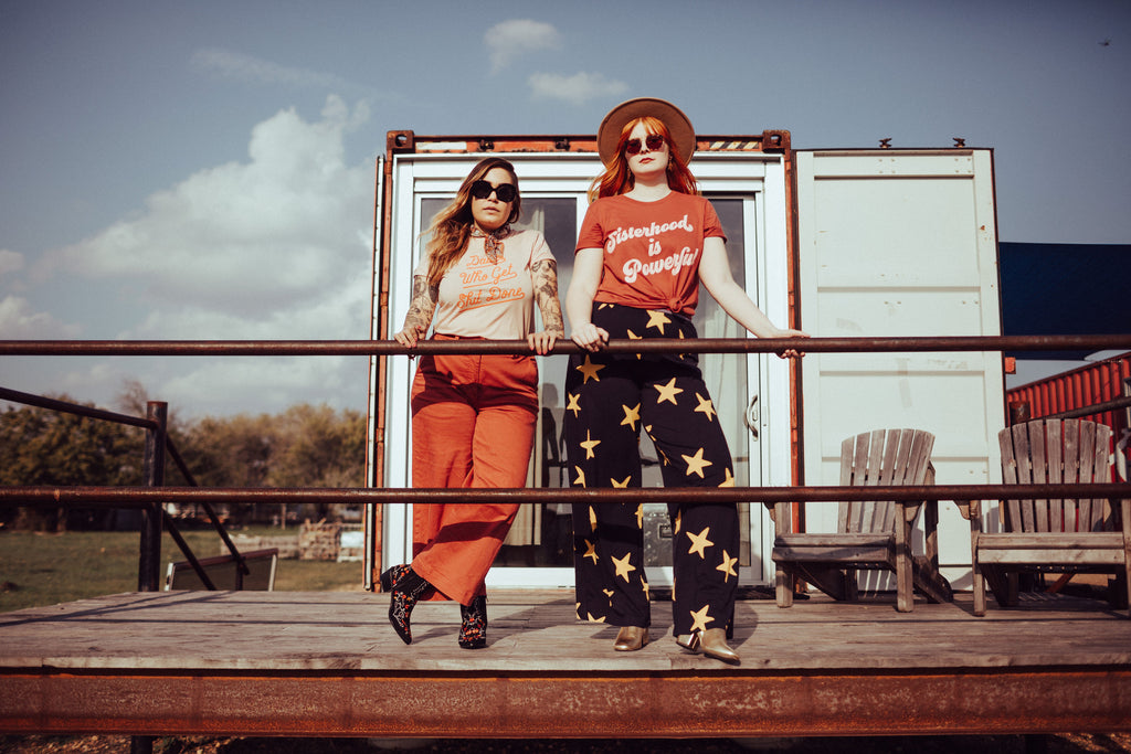 Sisterhood is Powerful Rust Tee