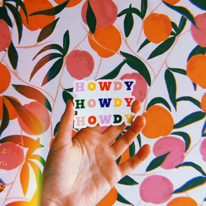 Howdy Rainbow Sticker