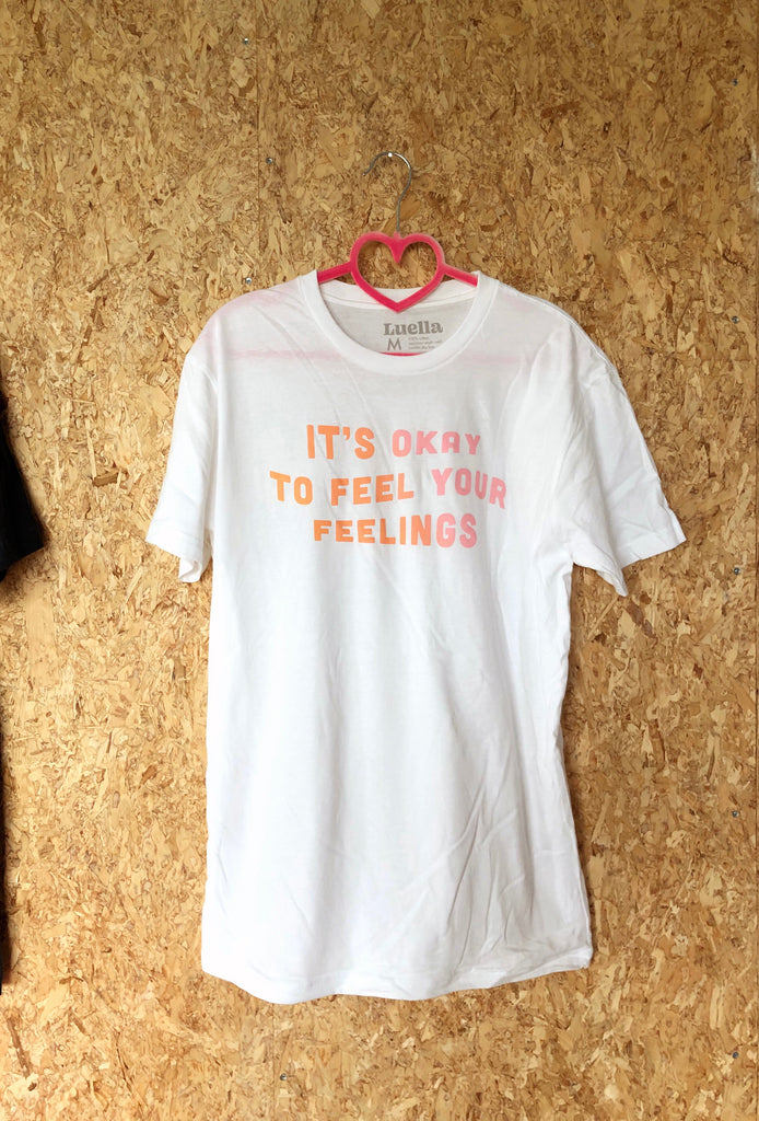Feel Your Feelings White Tee