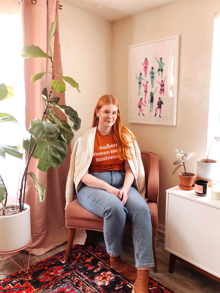 Support Women Owned Businesses Burnt Orange Tee