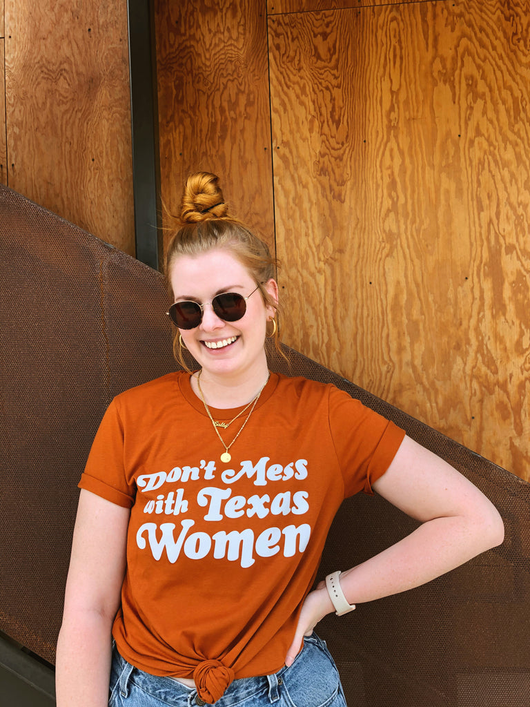 Don't Mess With Texas Women Burnt Orange Tee