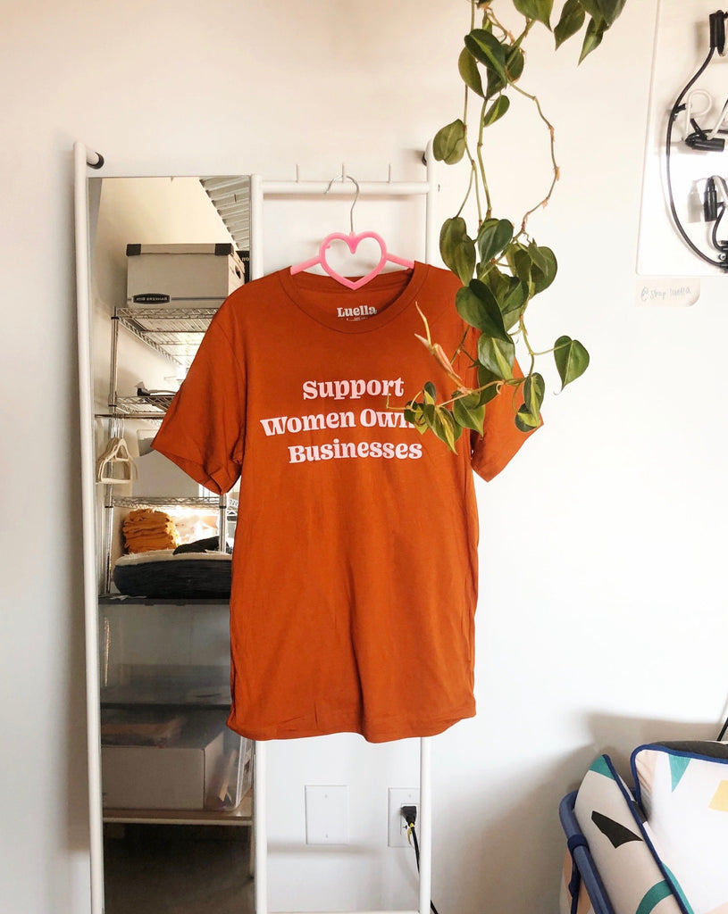 Support Women Owned Businesses Burnt Orange Tee