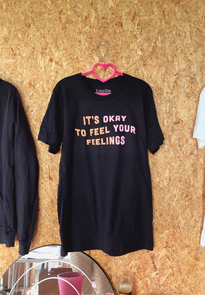 Feel Your Feelings Charcoal Gray Tee