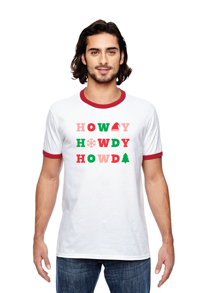 Howdy Holiday Ringer Tee