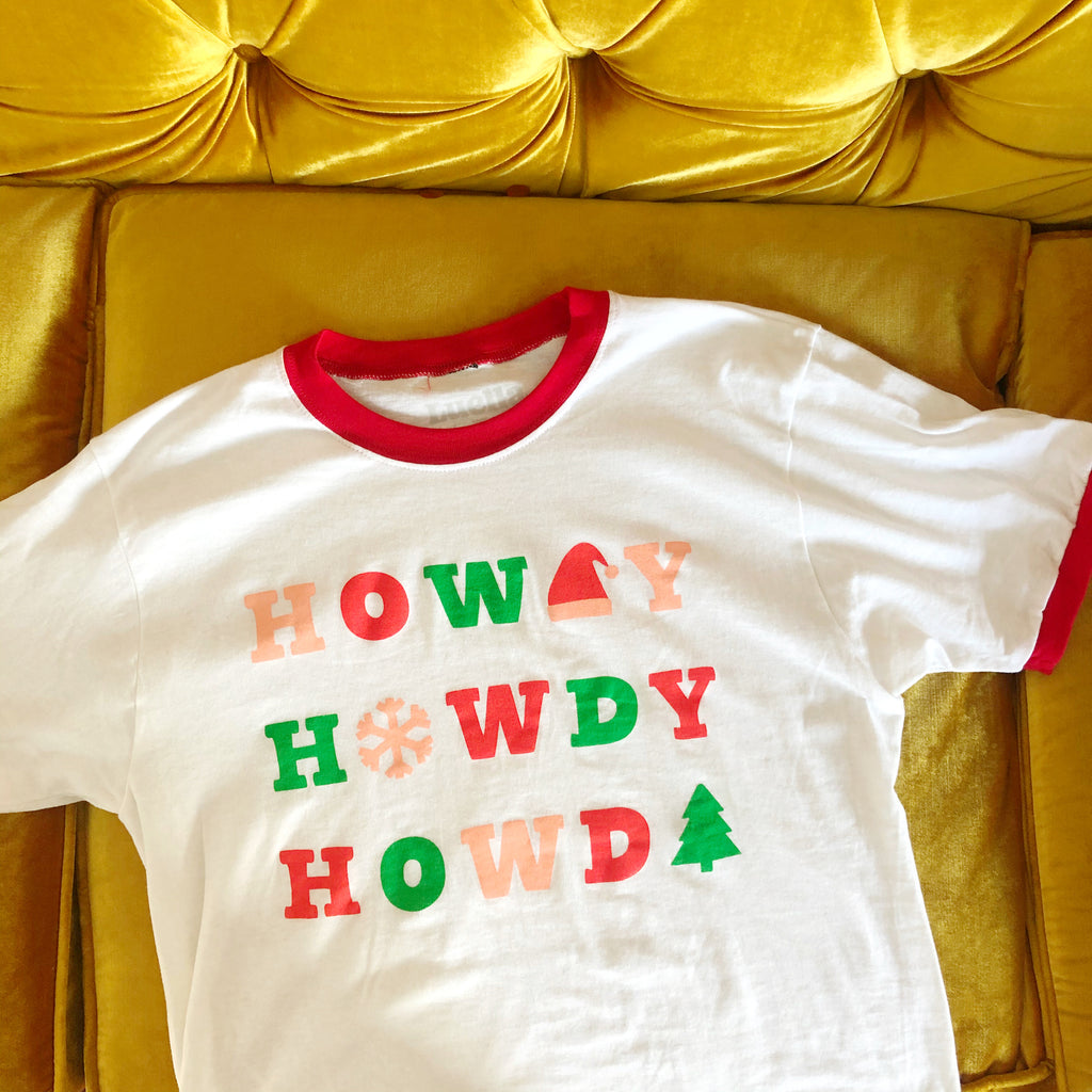 Howdy Holiday Ringer Tee